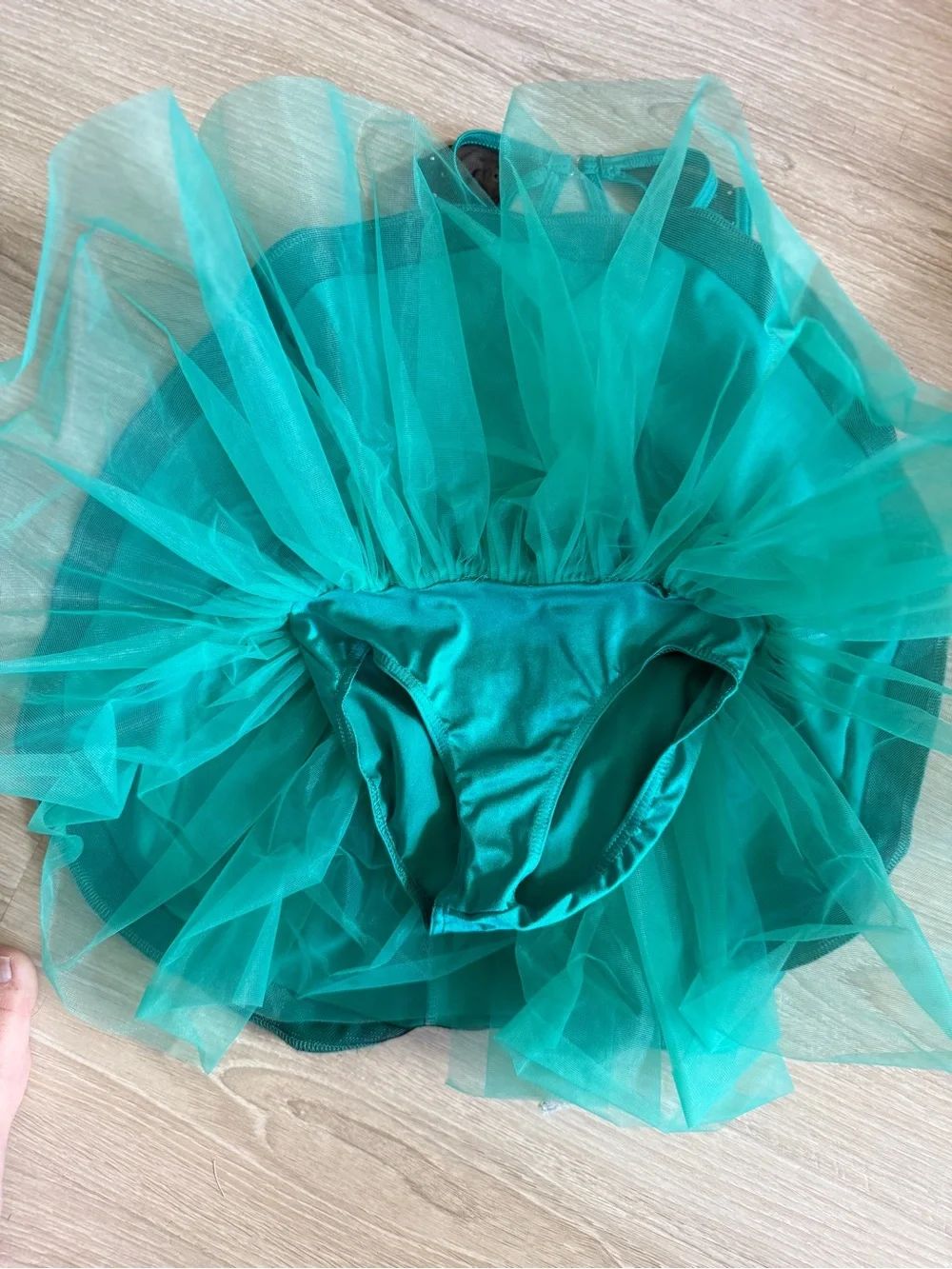 Weissman Teal and Black Jewel Waist Dance Costume